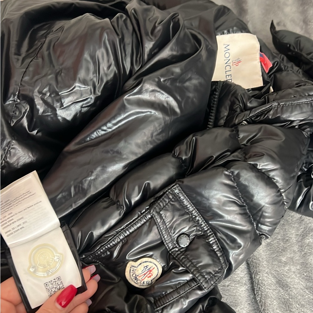 Moncler Shiny Black Puffer Coat